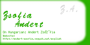 zsofia andert business card